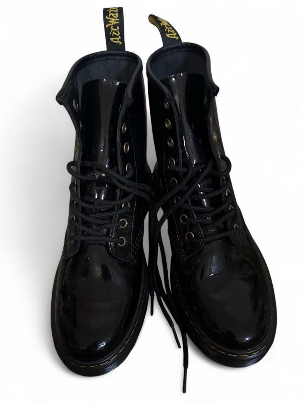 Dr. Martens Black Patent Lace-Up Women's Boots